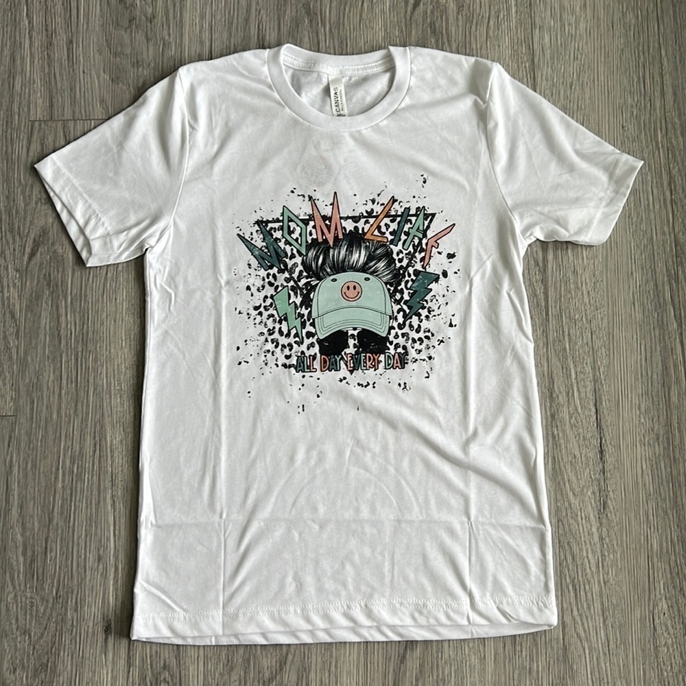Mom Life All Day Every Day Graphic Tee